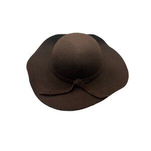 Vintage 100% Wool Brown Fedora Hat